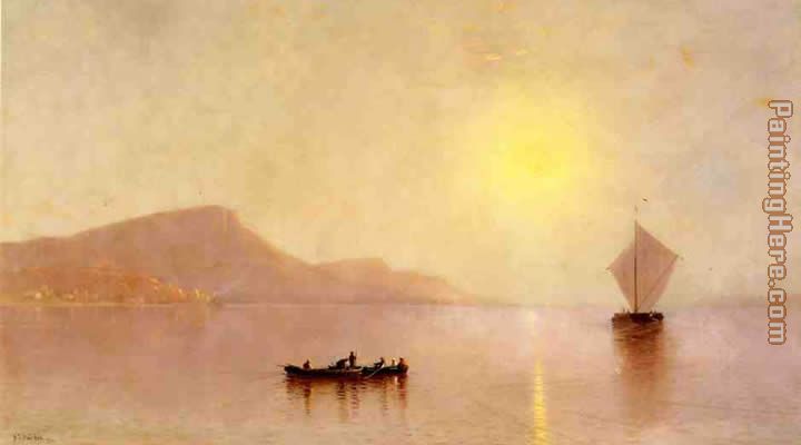 Alfred Thompson Bricher Sunset over the Palisades on the Hudson